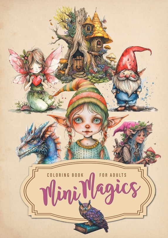 Front cover_Mini Magics Coloring Book for Adults