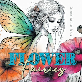 Front cover_Flower Fairies Coloring Book for Adults