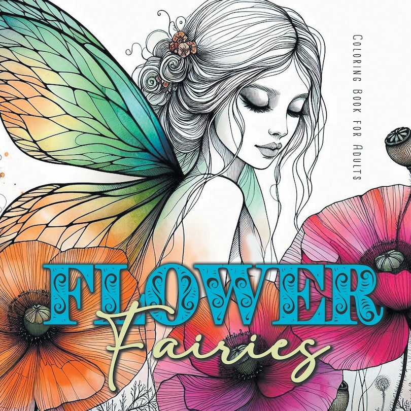 Front cover_Flower Fairies Coloring Book for Adults