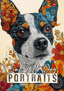 Couverture_Line Art Dog Portraits Coloring Book for Adults