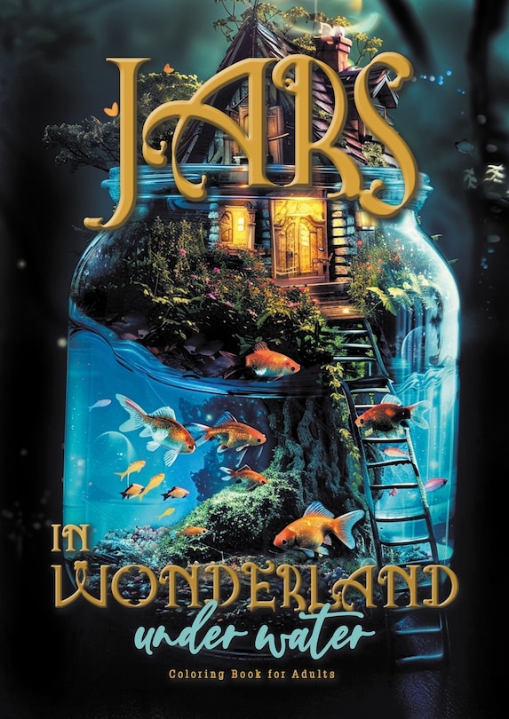 Jars in Wonderland under Water Coloring Book for Adults: surreal landscapes - fairy homes Coloring underwater fantasy coloring book under water A464P