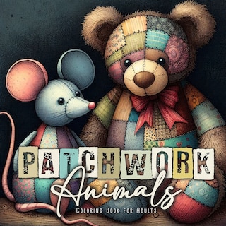 Front cover_Patchwork Animals Coloring Book for Adults