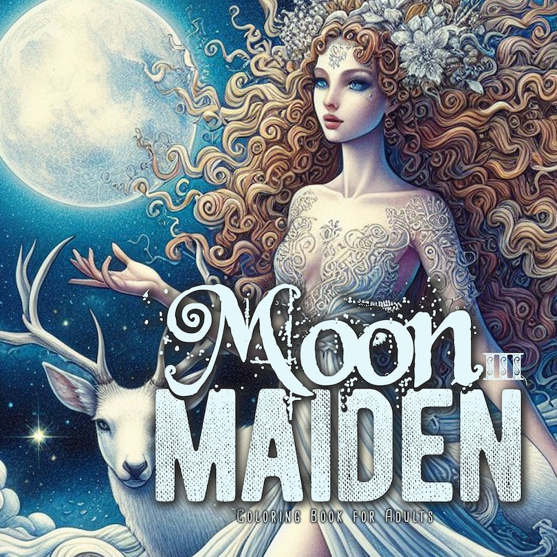 Front cover_Moon Maiden Coloring Book for Adults 3
