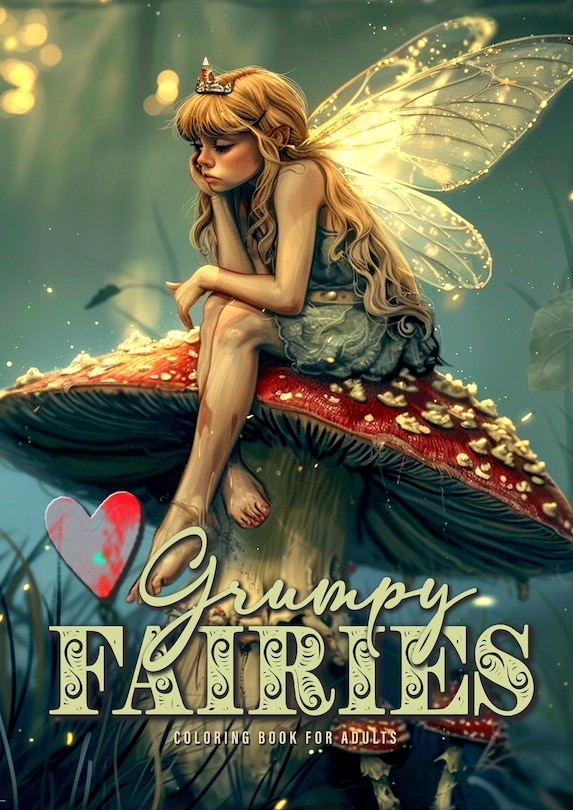Front cover_Grumpy Fairies Coloring Book for Adults