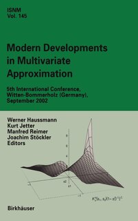 Front cover_Modern Developments in Multivariate Approximation