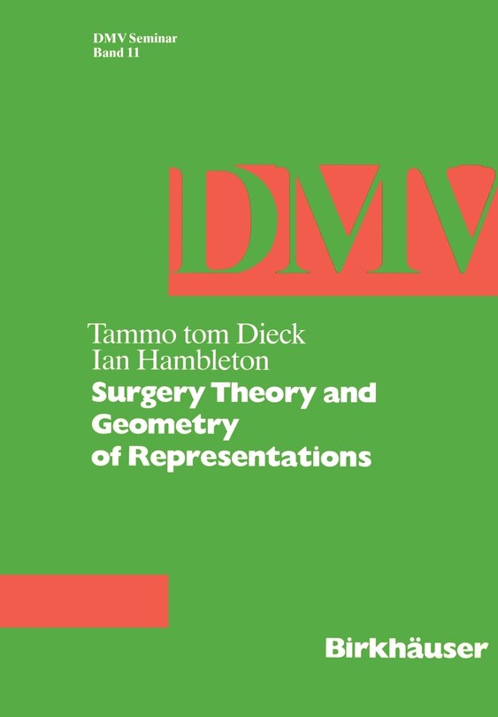 Front cover_Surgery Theory and Geometry of Representations