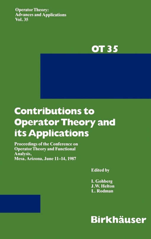 Front cover_Contributions to Operator Theory and Its Applications