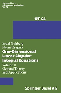 Couverture_One-Dimensional Linear Singular Integral Equations