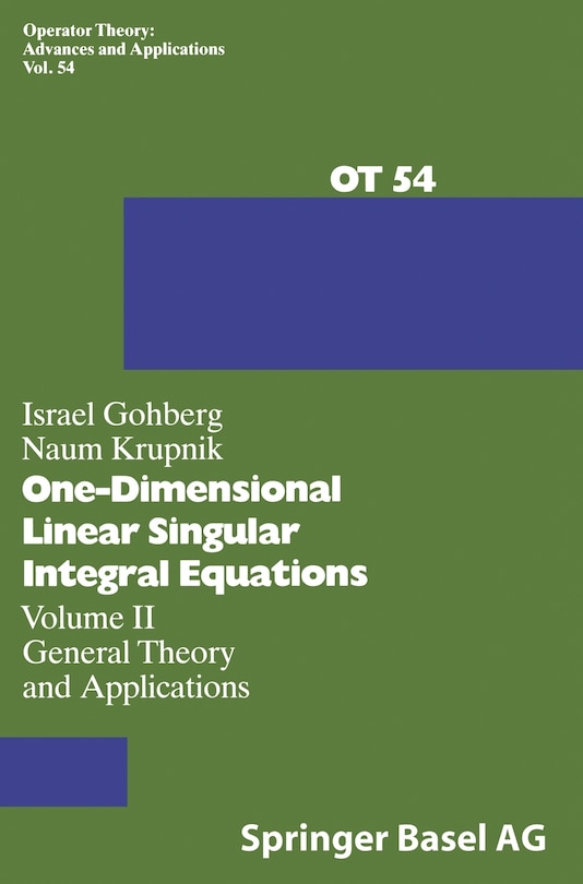 Couverture_One-Dimensional Linear Singular Integral Equations