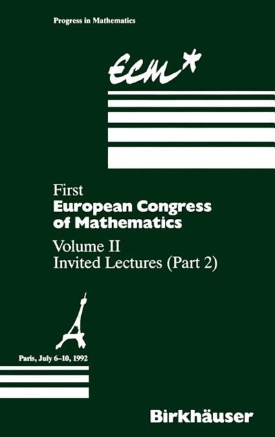 Front cover_First European Congress of Mathematics Paris, July 6-10, 1992