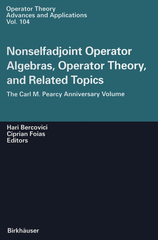 Couverture_Nonselfadjoint Operator Algebras, Operator Theory, and Related Topics