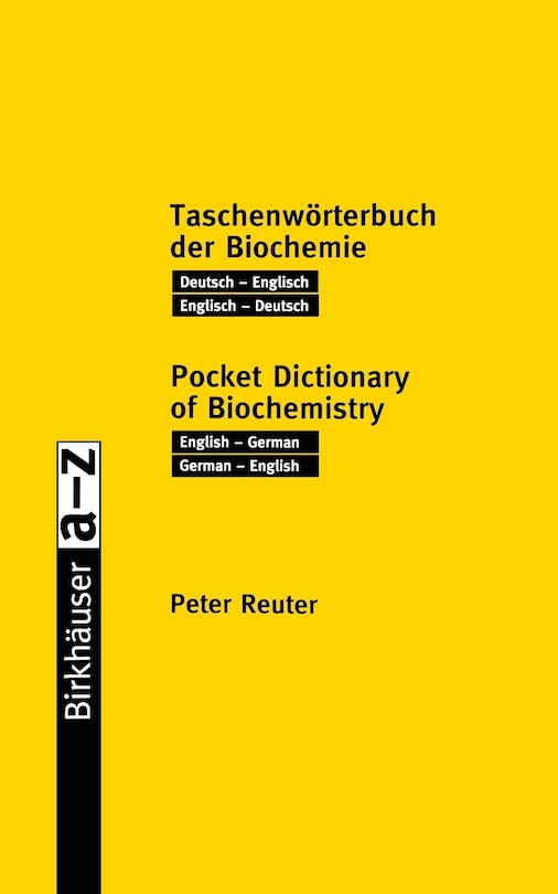 Front cover_Taschenworterbuch der Biochemie / Pocket Dictionary of Biochemistry