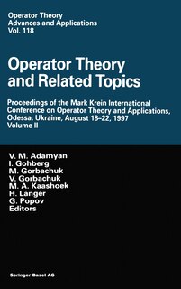Front cover_Operator Theory and Related Topics