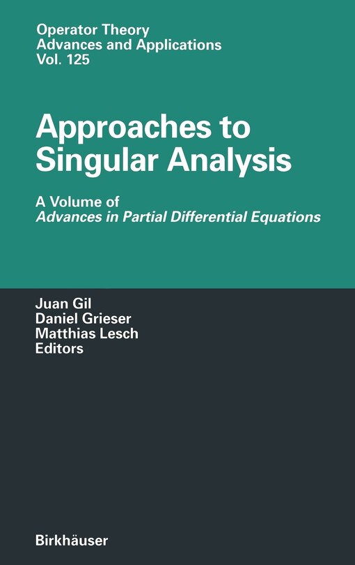 Couverture_Approaches to Singular Analysis
