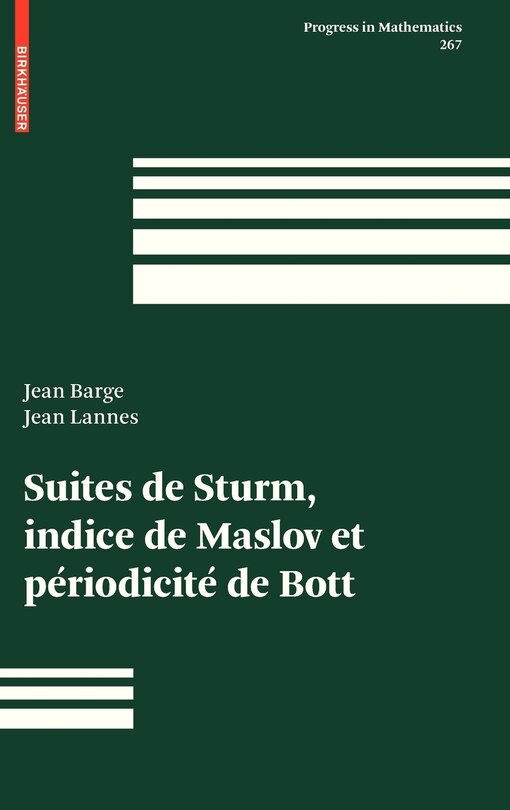 Front cover_Suites De Sturm, Indice De Maslov Et Periodicite De Bott