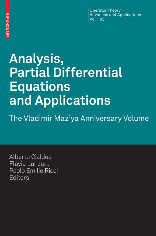 Front cover_Analysis, Partial Differential Equations and Applications