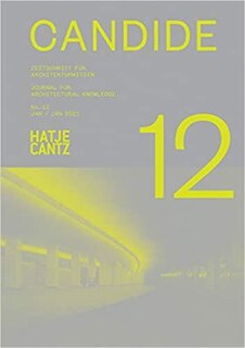 Front cover_Candide No. 12: Journal For Architectural Knowledge
