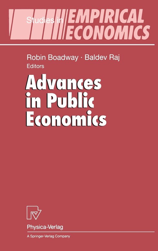Couverture_Advances in Public Economics