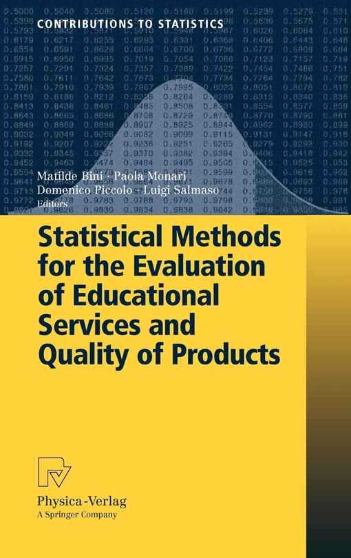 Front cover_Statistical Methods for the Evaluation of Educational Services and Quality of Products