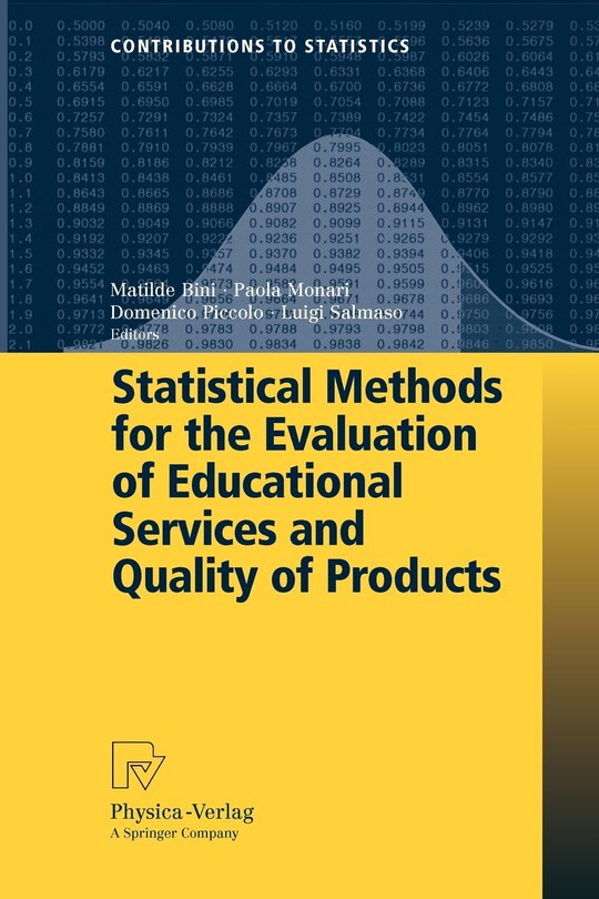 Front cover_Statistical Methods for the Evaluation of Educational Services and Quality of Products
