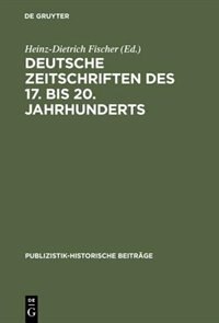 Front cover_Deutsche Zeitschriften des 17. bis 20. Jahrhunderts