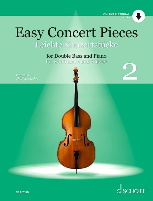 Morhs: Easy Concert Pieces, Volume 2 for Double Bass and Piano: 24 Easy Pieces from 5 Centuries using half to 3rd Position