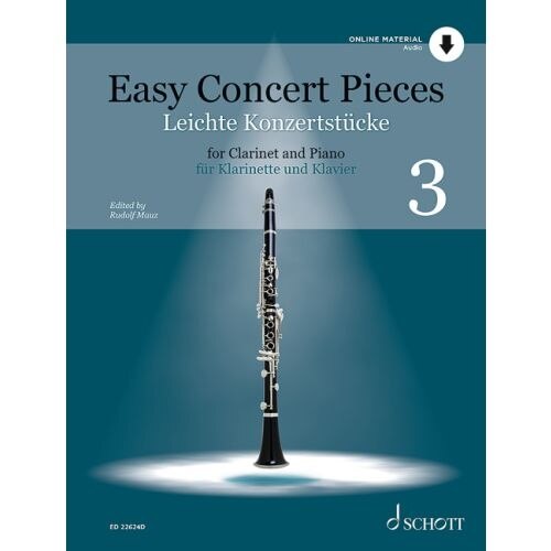 Front cover_Easy Concert Pieces - Volume 3 for Clarinet and Piano - 14 Pieces From 4 Centuries
