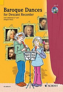 Baroque Dances For 2 Soprano Recorders: Book/cd