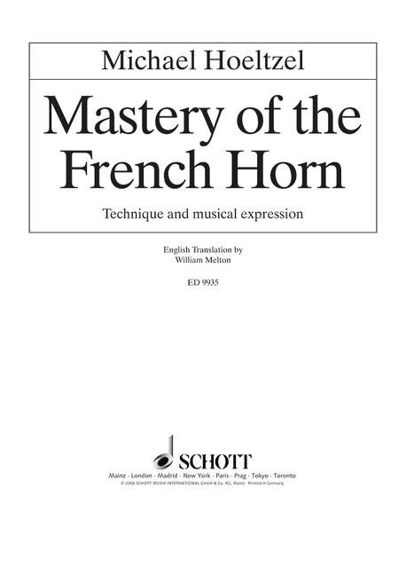 Front cover_Mastery of the French Horn