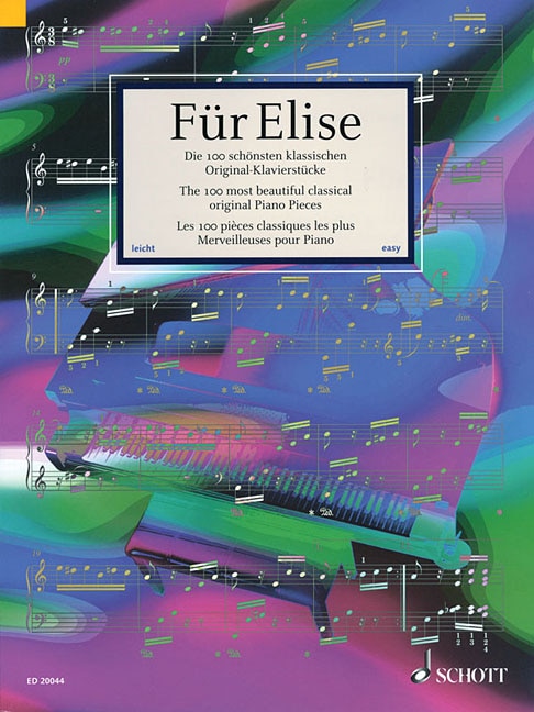 Front cover_Fur Elise - The 100 Most Beautiful Classical Original Piano Pieces