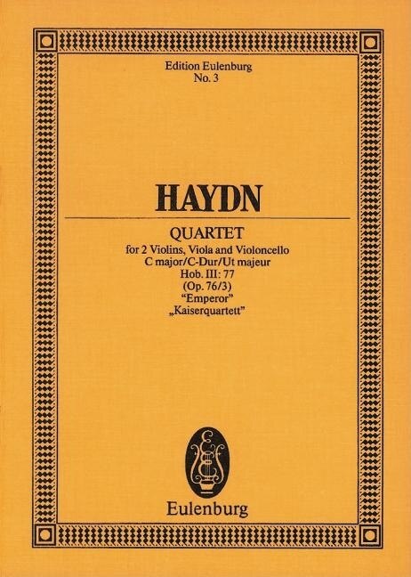 Front cover_String Quartet In C Major, Op. 76/3 emperor