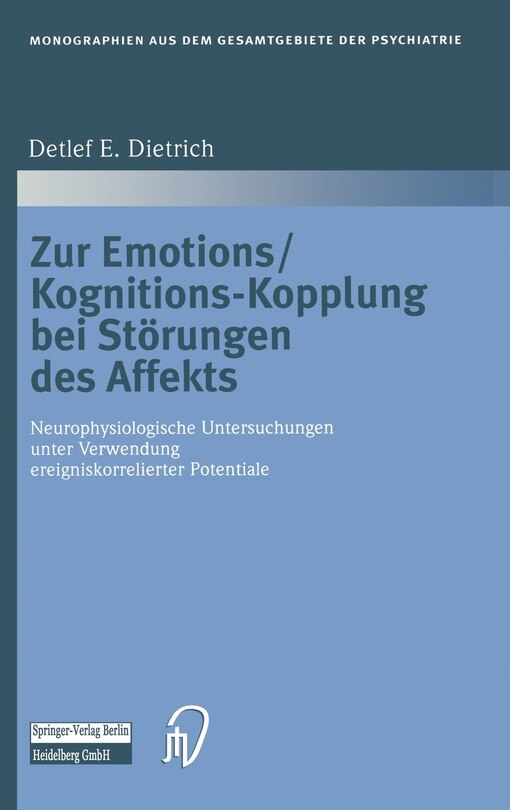 Front cover_Zur Emotions/Kognitions-Kopplung Bei Starungen Des Affekts
