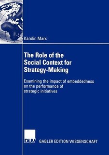Couverture_The Role of the Social Context for Strategy-Making
