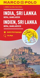 Couverture_India, Sri Lanka, Nepal, Bangladesh Marco Polo Map