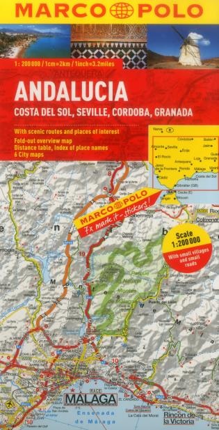 Front cover_Andalucia, Costa Del Sol, Seville, Cordoba Marco Polo Map