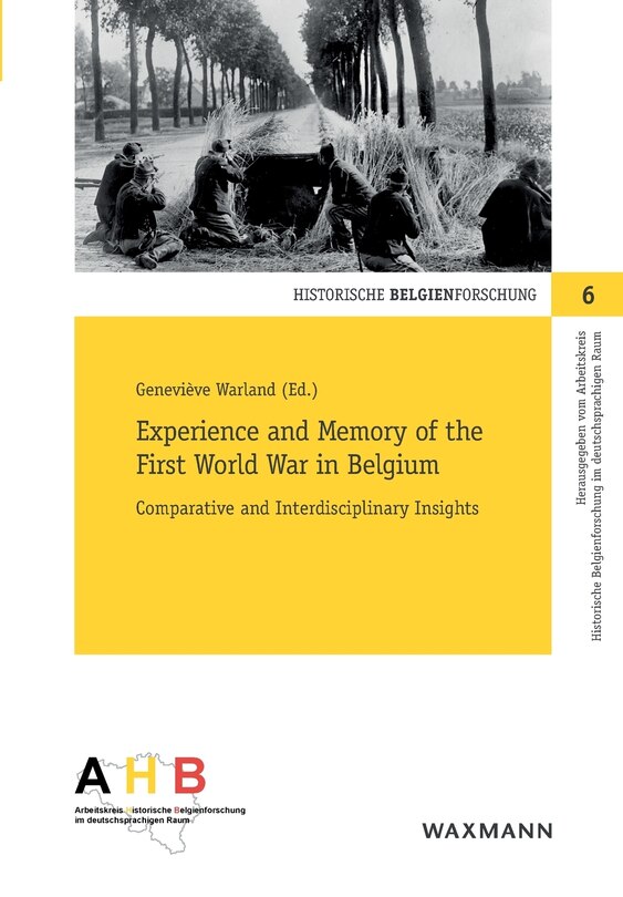 Couverture_Experience and Memory of the First World War in Belgium