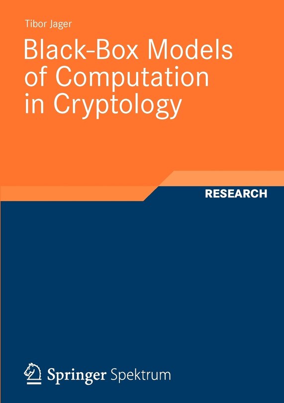 Front cover_Black-Box Models of Computation in Cryptology