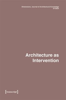 Front cover_Dimensions. Journal of Architectural Knowledge