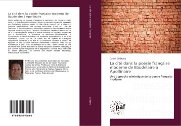 Front cover_La cite dans la poesie fran&ccedil;aise moderne de Baudel&agrave;ire A Apollinaire