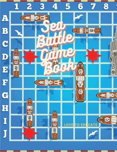 Sea Battle Game Book - Board Game Paper, Game Boards For Kids And Adults, Games For Traveling