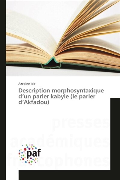 Front cover_Description morphosyntaxique d'un parler kabyle (le parler d'Akfadou)