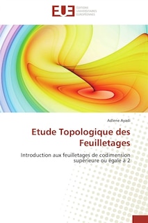 Couverture_Etude topologique des feuilletages