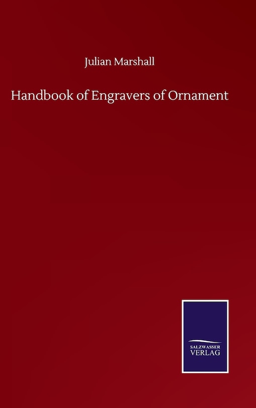 Front cover_Handbook of Engravers of Ornament
