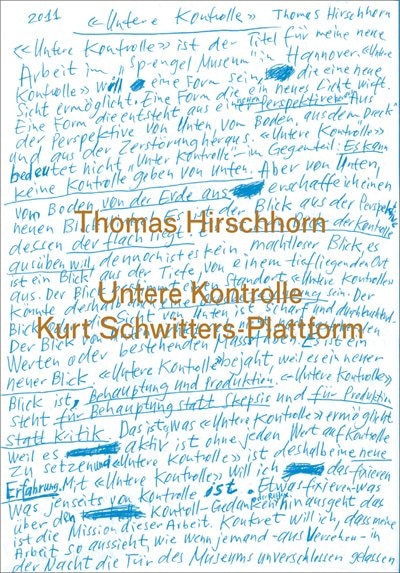 Front cover_Thomas Hirschhorn: Kurt-Schwitters-Plattform