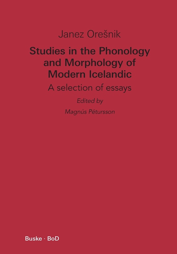 Couverture_Studies in the Phonology and Morphology of Modern Icelandic