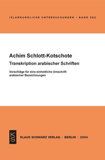 Couverture_Transkription Arabischer Schriften