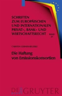 Front cover_Die Haftung von Emissionskonsortien