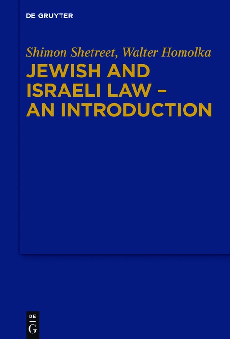 Couverture_Jewish and Israeli Law - An Introduction