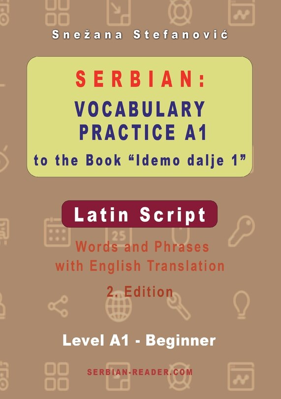 Couverture_Serbian Vocabulary Practice A1 to the Book 'Idemo dalje 1' - Latin Script