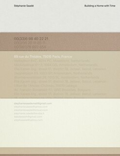 Couverture_St�phanie Saad�: Building a Home with Time